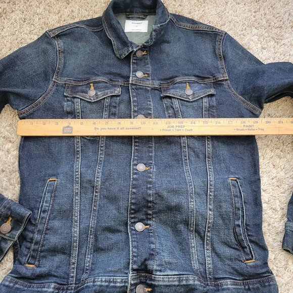 Old Navy Jean Jacket Womens Medium Denim Button Up Western Dark Wash - Picture 4 of 7